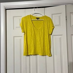 Express yellow slub tee